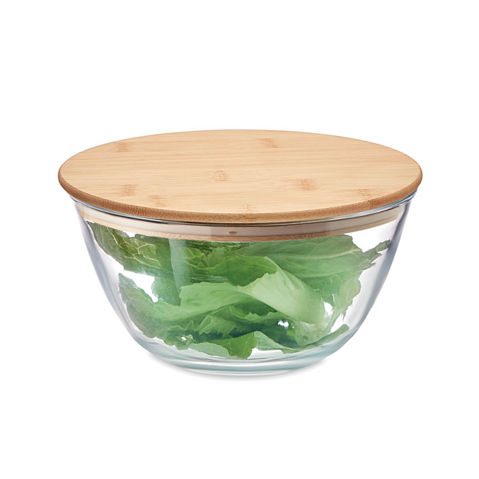 Glass salad bowl 1200 ml | Eco gift